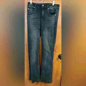Garage Denim High Rise Flare Black Jeans
